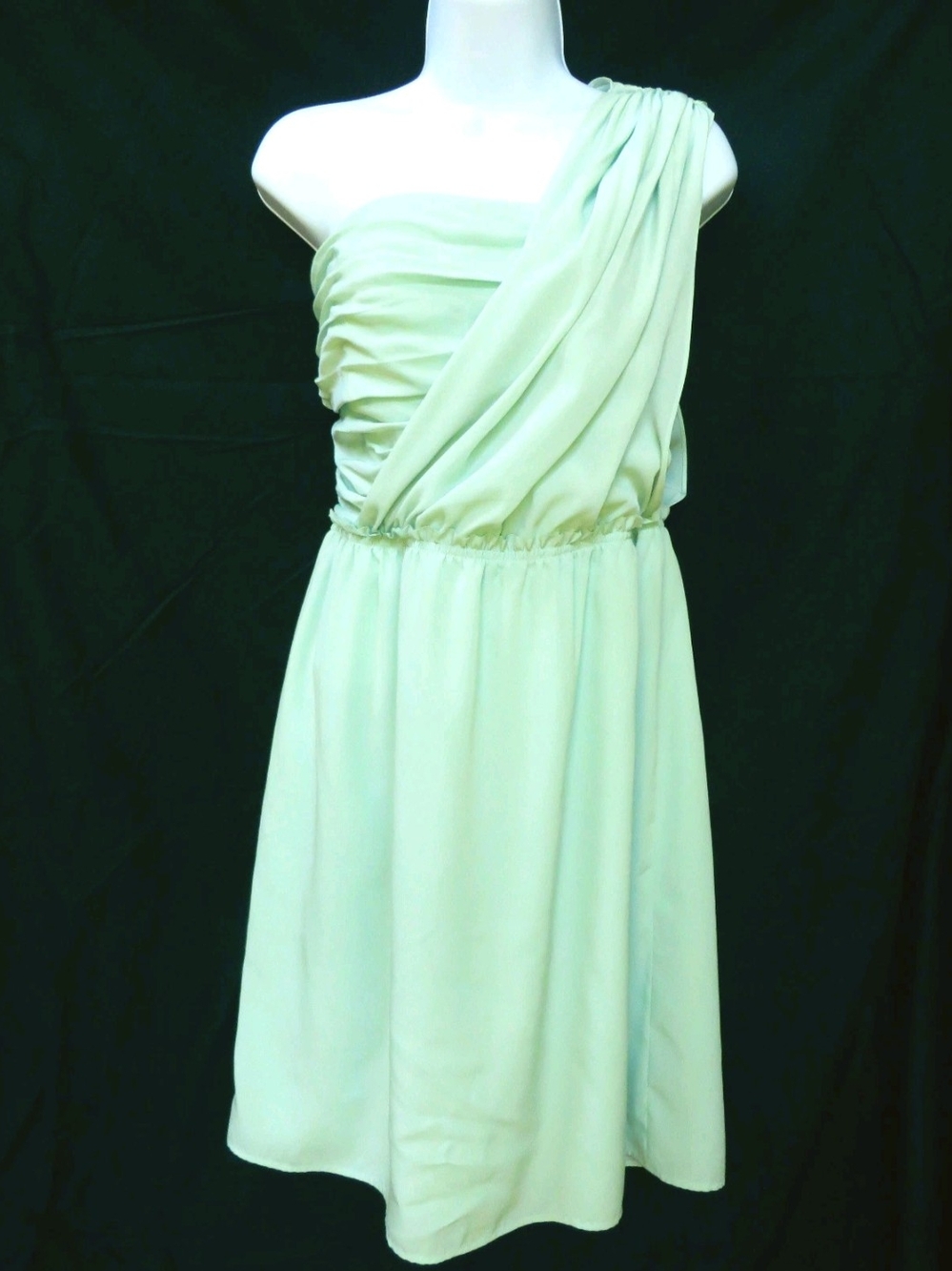 Banana Republic One-Shoulder Light Mint Green Goddess Dress